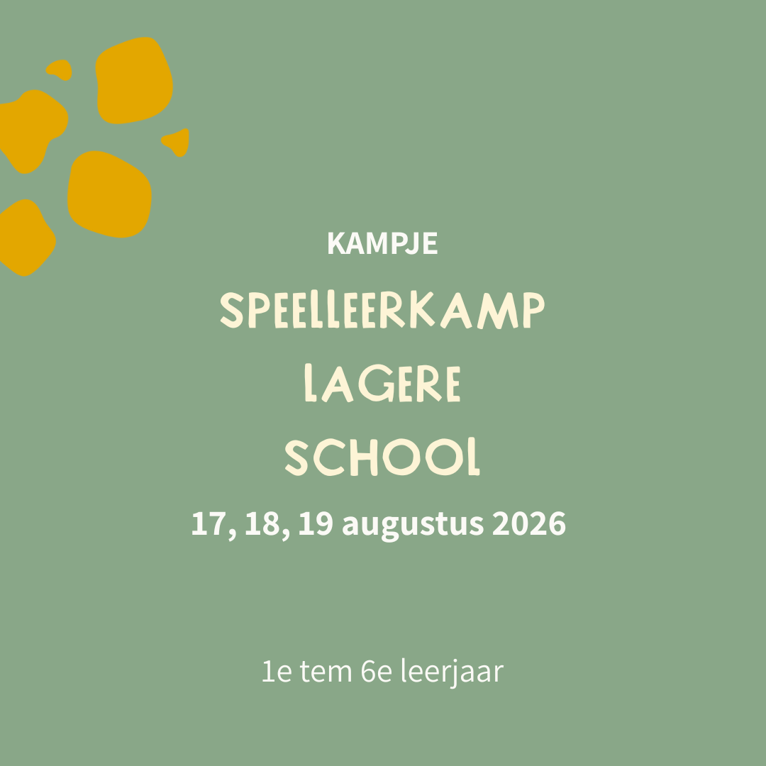 Speelleerkamp lagere school - 17, 18 & 19 aug