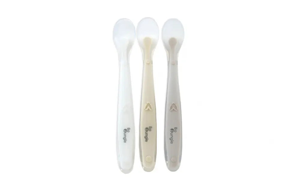 Bo Jungle Siliconen babylepels (White-Dune-Terracotta)