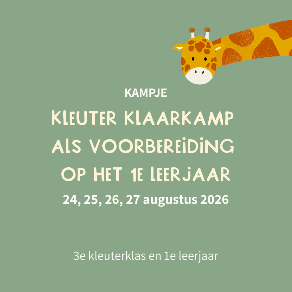 Kleuter klaarkamp - 24, 25, 26 & 27 aug