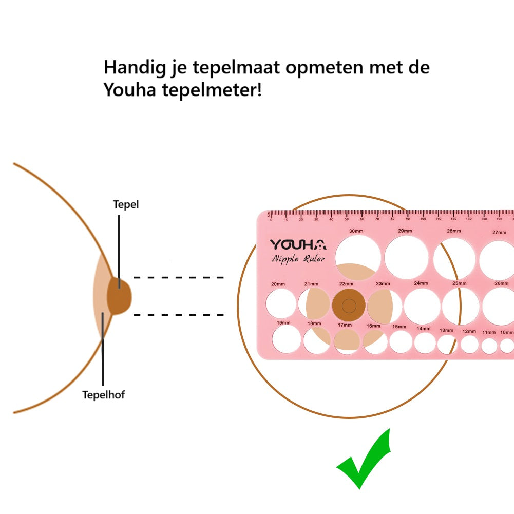 Youha tepelmeter met meetlint - geel