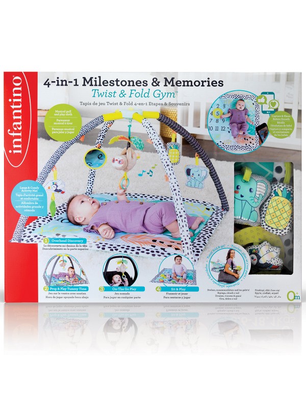 Infantino - 4-in-1 Milestones & Memories - Twist & Fold Gym