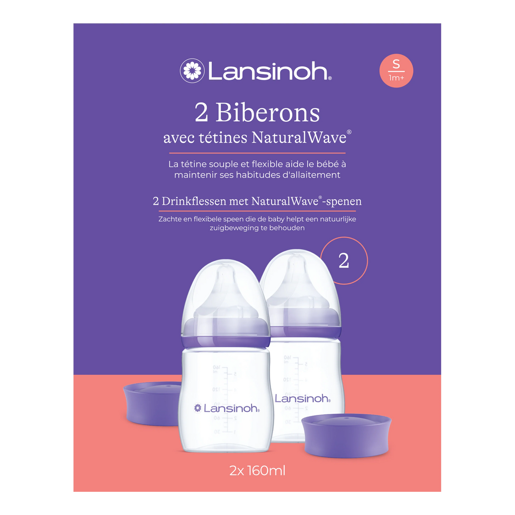 Lansinoh - 2 Drinkflessen & NaturalWave® spenen 160ml