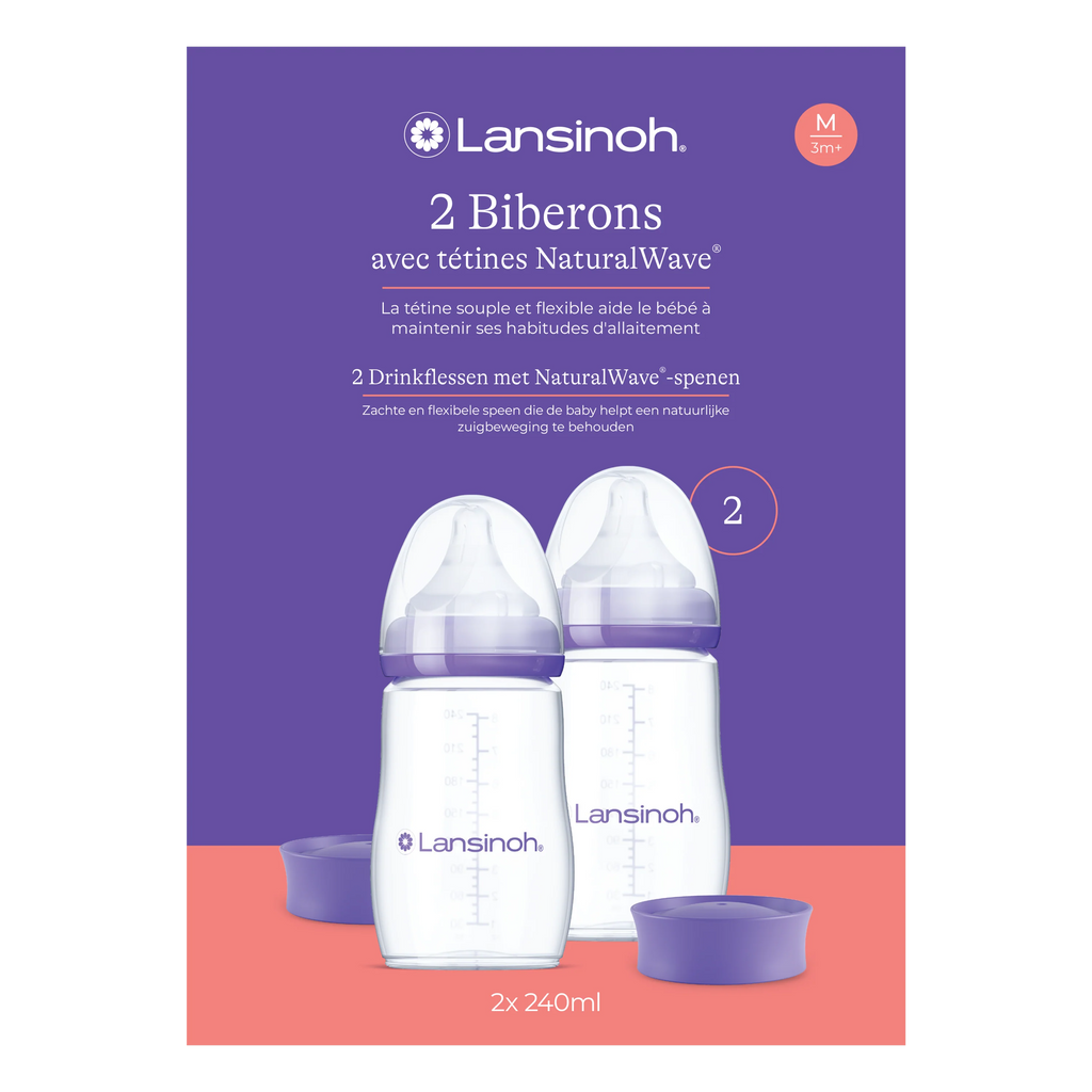 Lansinoh - 2 Drinkflessen & NaturalWave® spenen 240ml