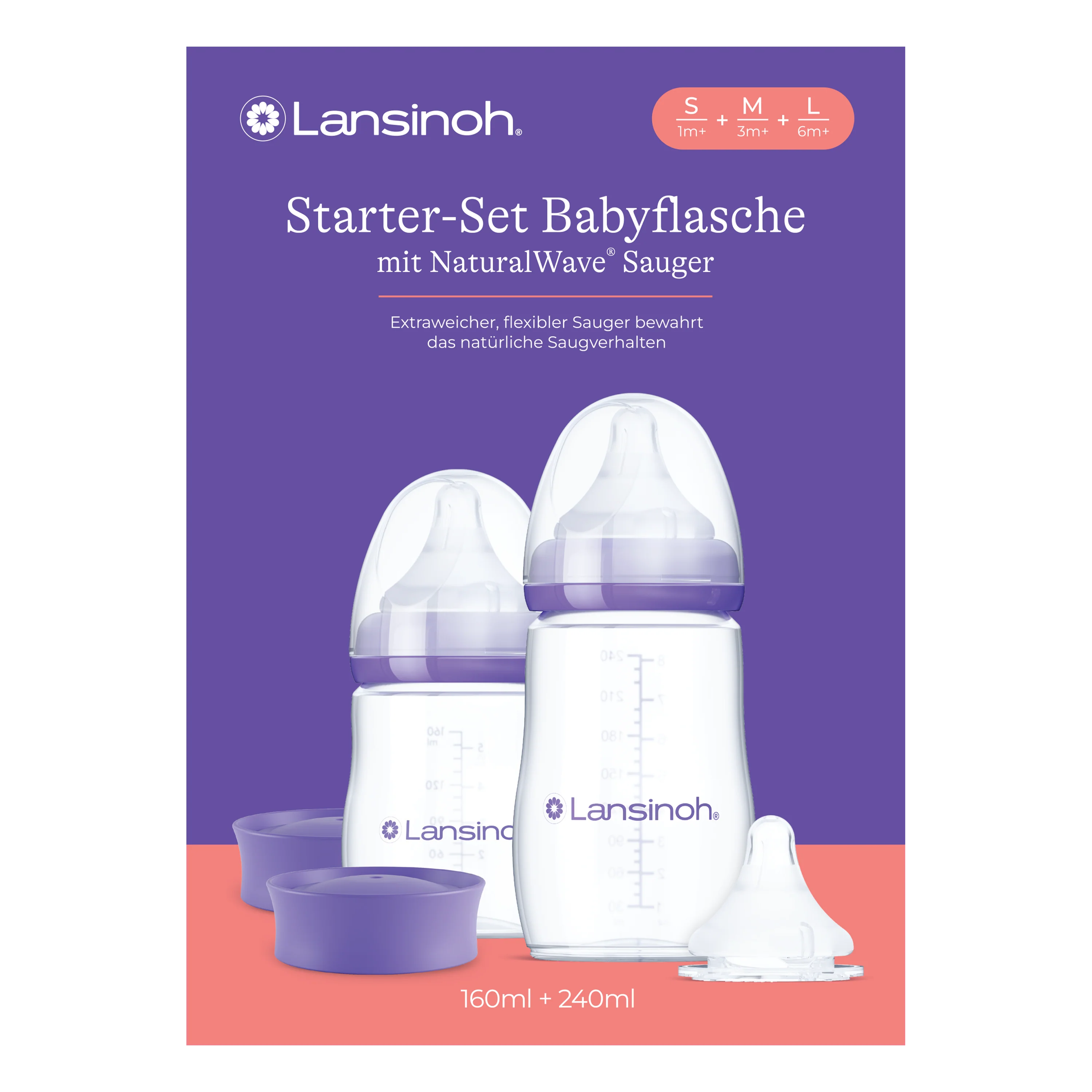 Lansinoh - Starterset drinkflessen & NaturalWave® spenen