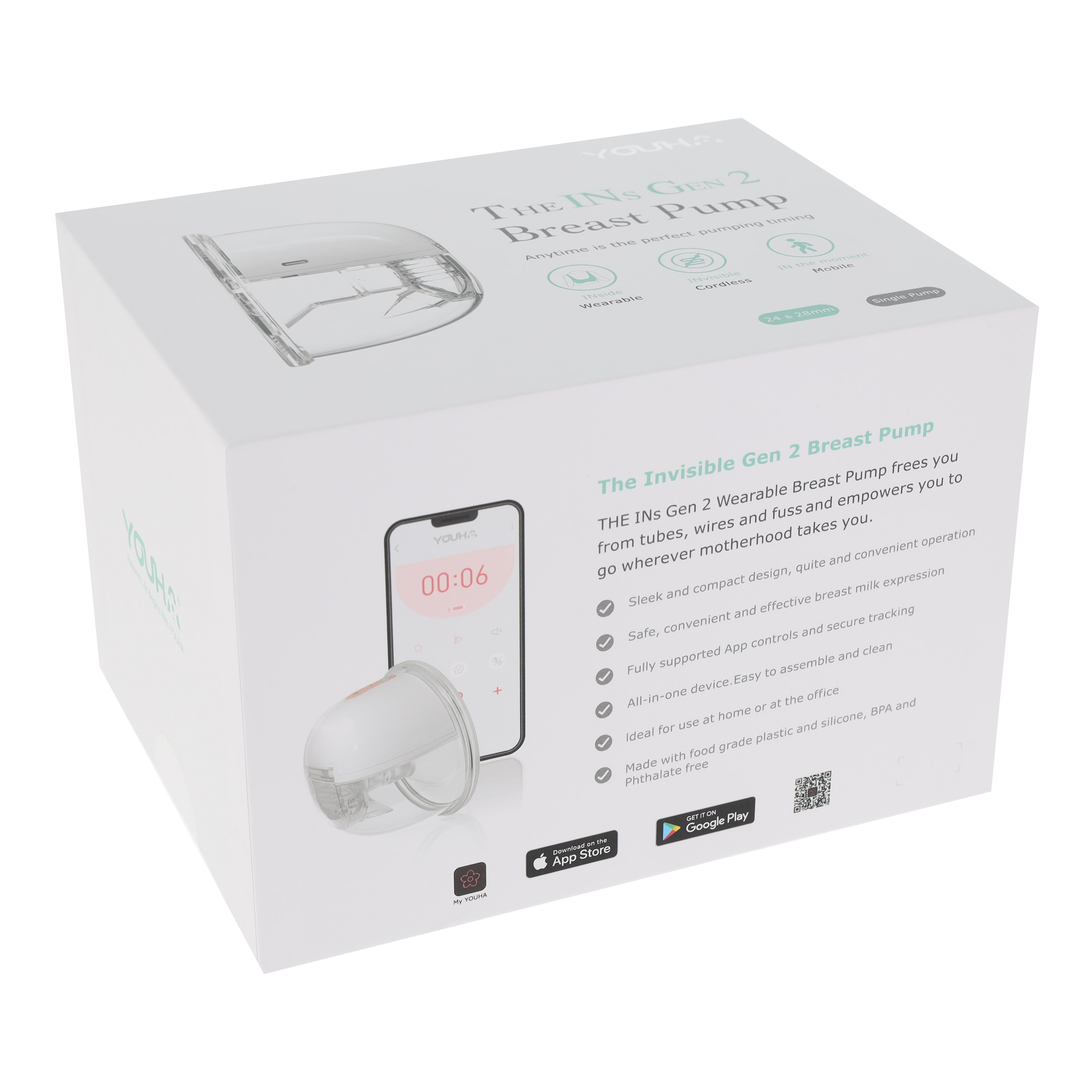 Youha elektrische borstkolf met app - The Ins Gen 2