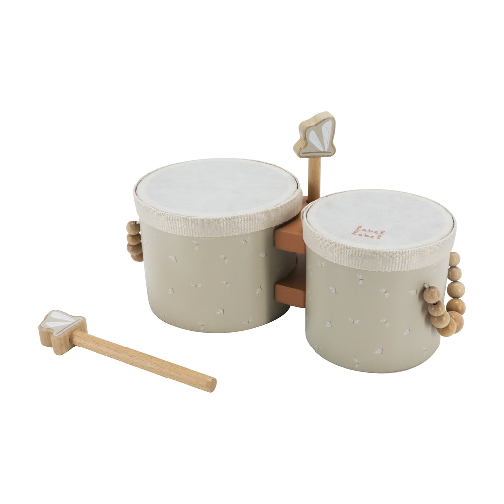Label Label - Houten Bongo Trommel