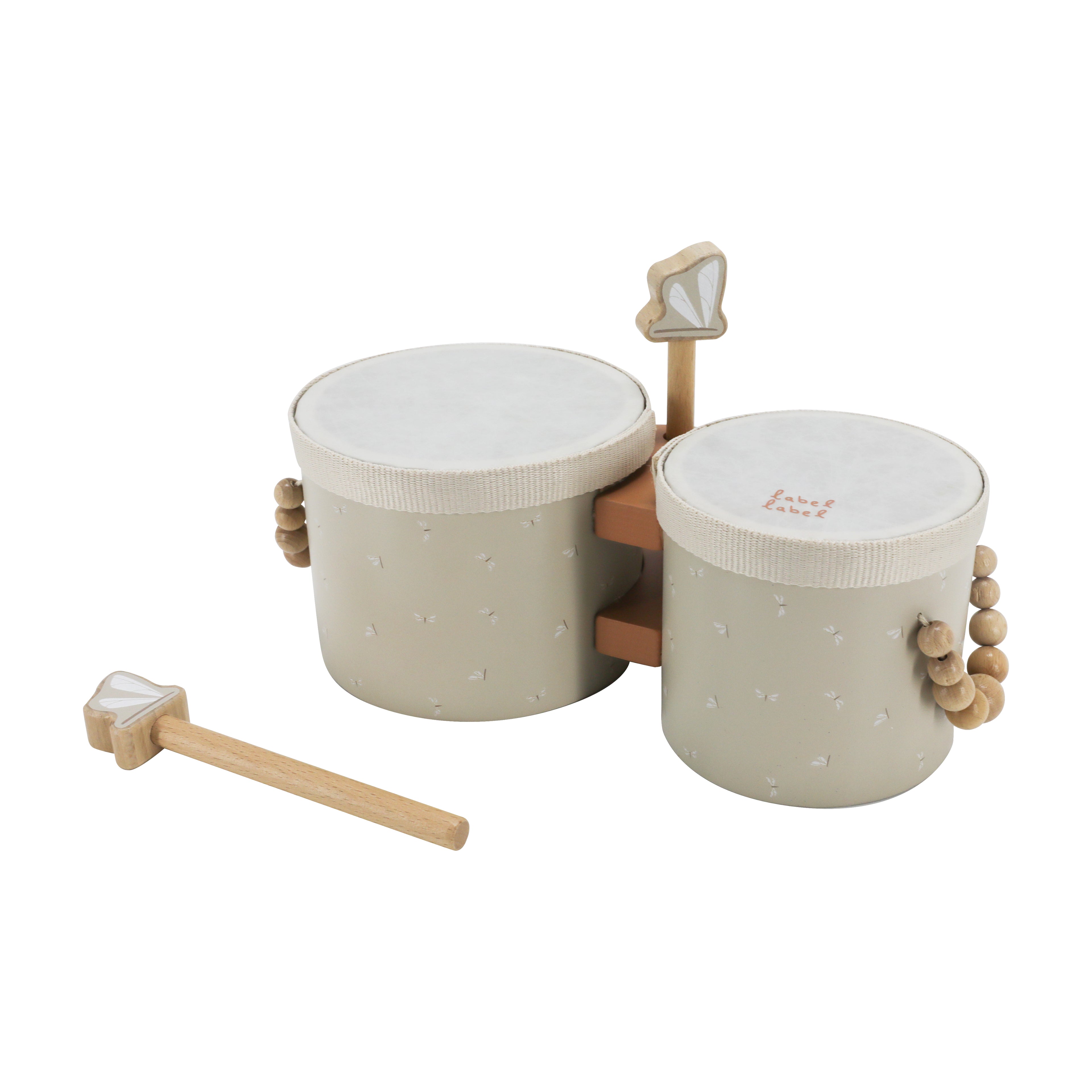 Label Label - Houten Bongo Trommel