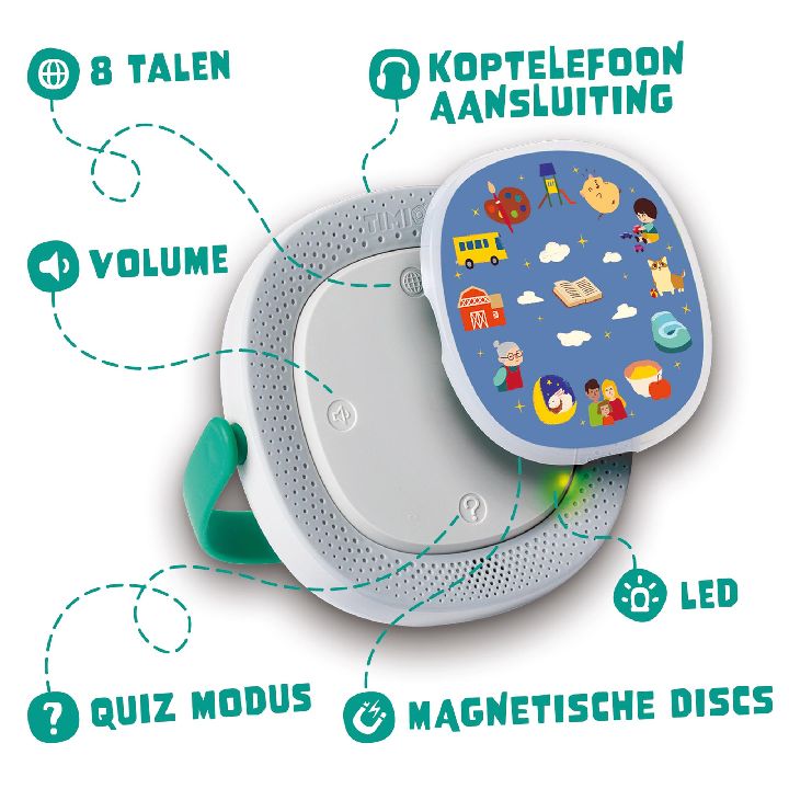 TIMIO - Muziek- & audiospeler + 5 audiodiscs